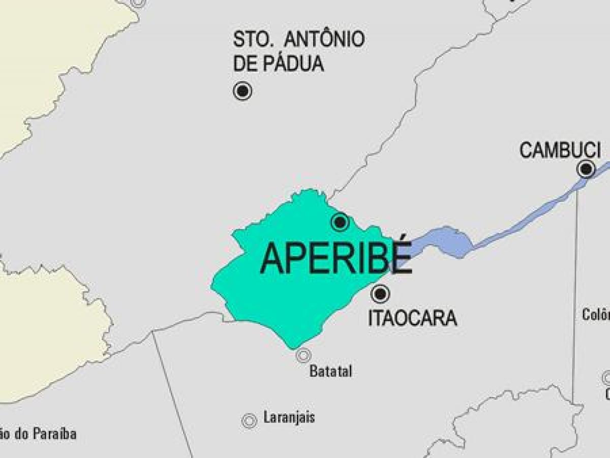 Карта муніцыпалітэта Aperibé