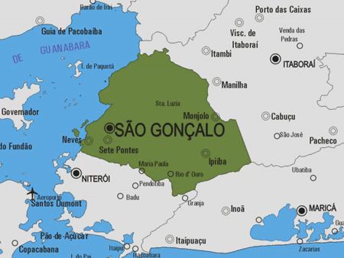 Карта муніцыпалітэта Сан-Гонсалу