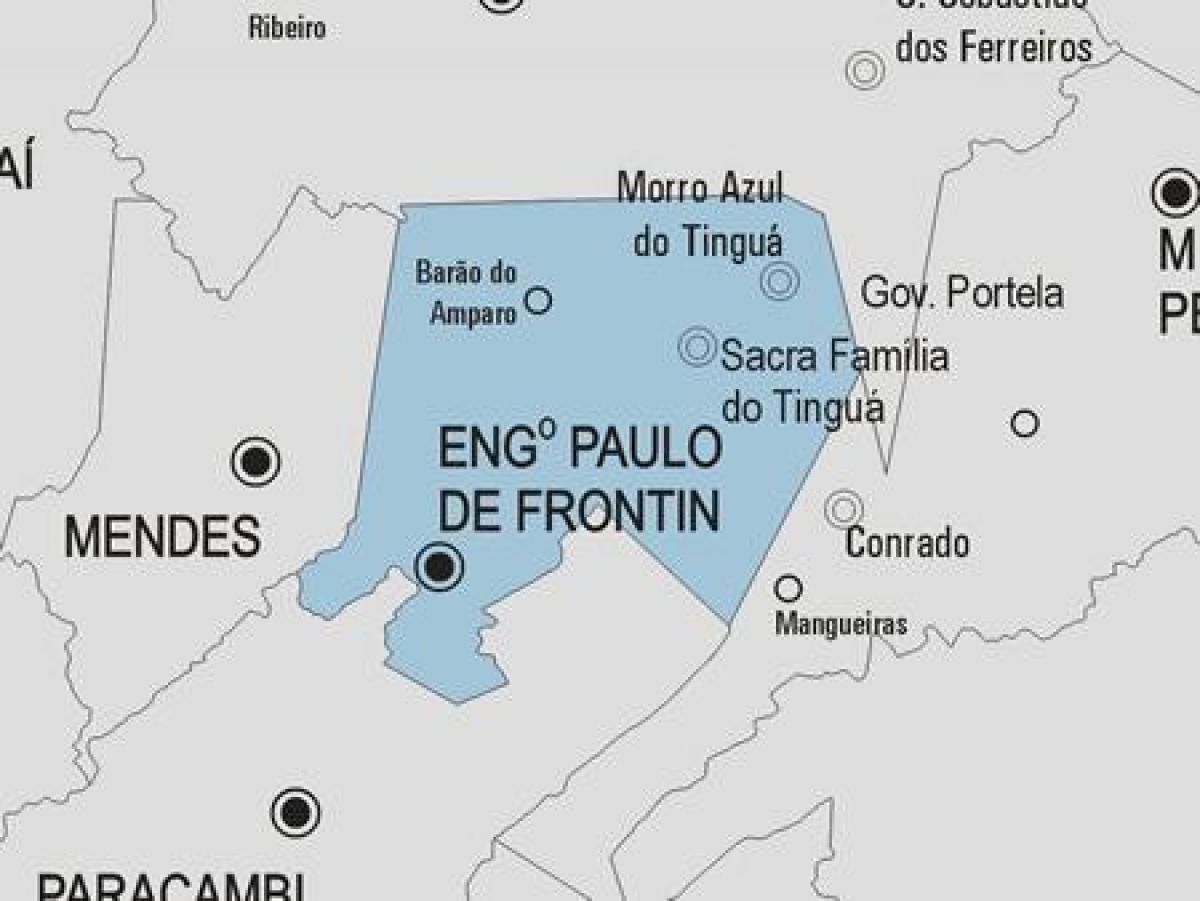 Карта Энженьейру-Паўлу-ды-Фронтин муніцыпалітэт