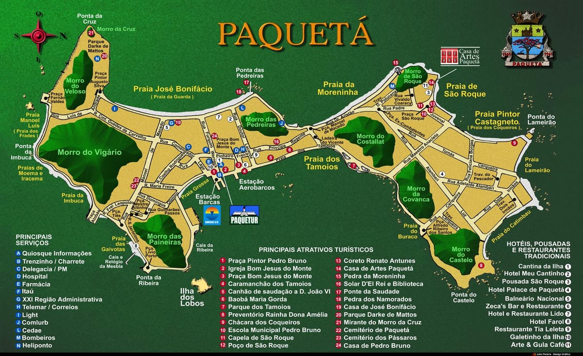 Карта Іль дэ Paquetá