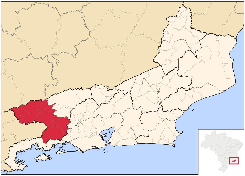 Карта Вале-ДУ-Paraíba Флуминенсе