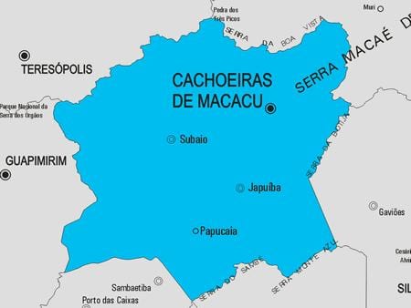 Карта кашуэйрас-дзі-Макаку муніцыпалітэт