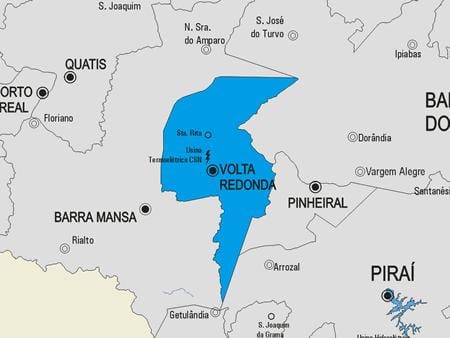 Карта муніцыпалітэта Васорас