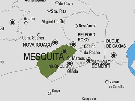 Карта муніцыпалітэце Мескита