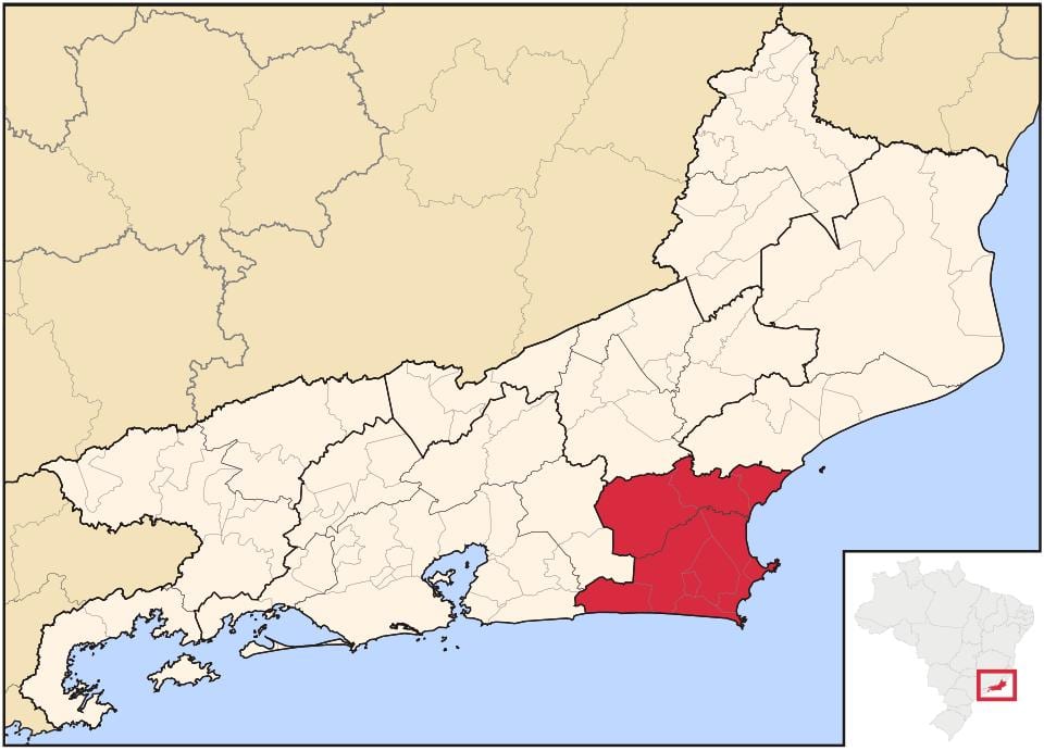 Карта Litorâneas Baixadas