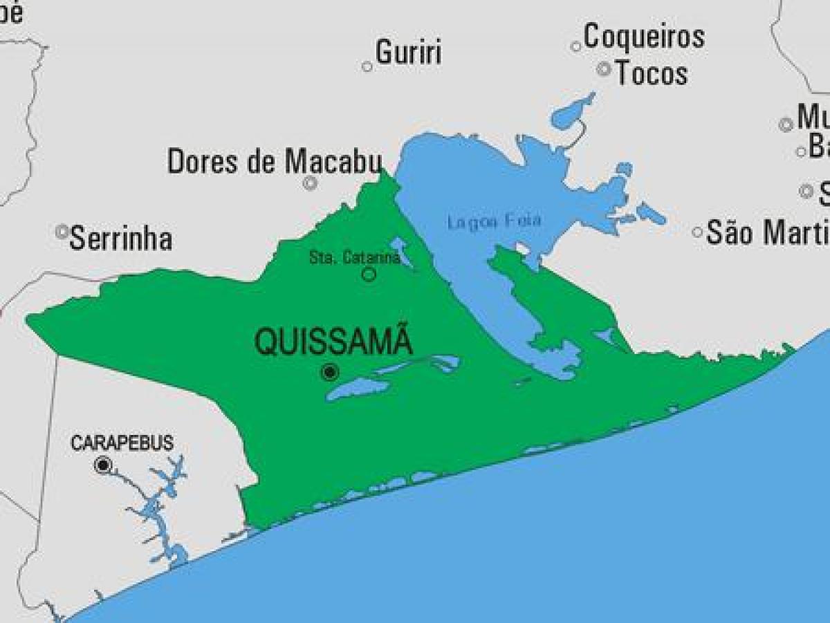 Карта муніцыпалітэта Quissamã