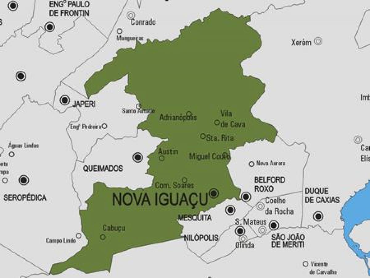 Карта муніцыпалітэта Нова-Ігуасу