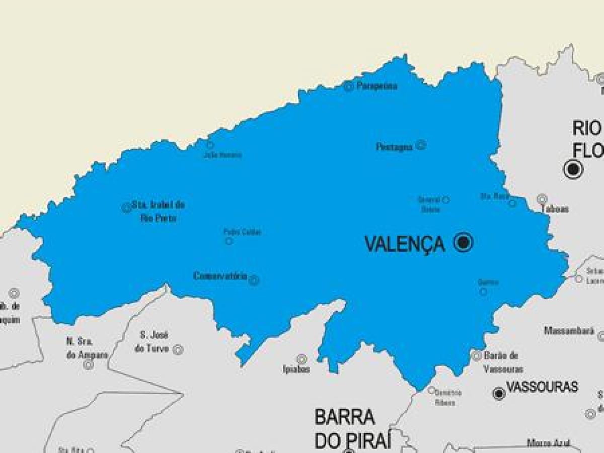 Карта муніцыпалітэта Валенса