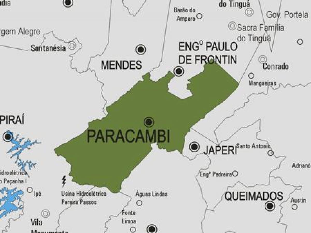 Карта муніцыпалітэта Паракамби