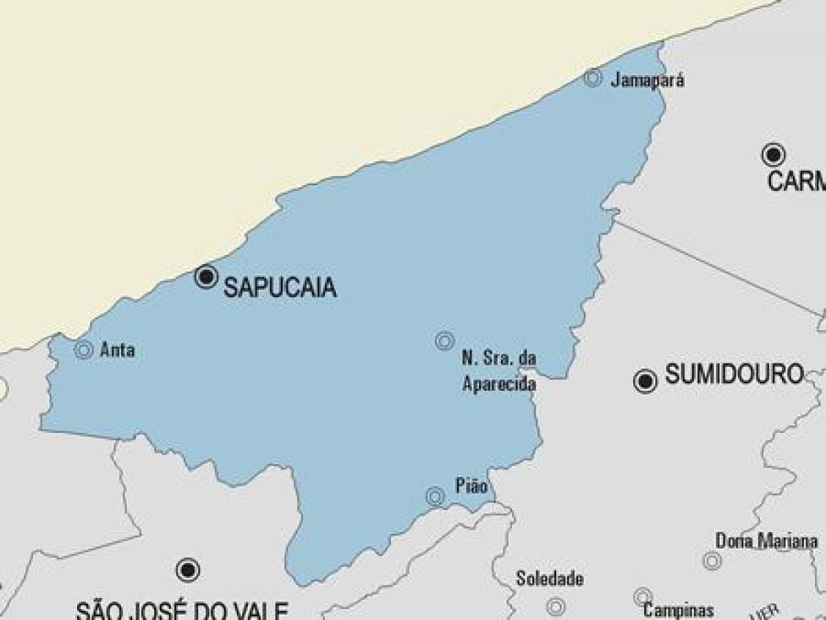 Карта муніцыпалітэта Сапукая