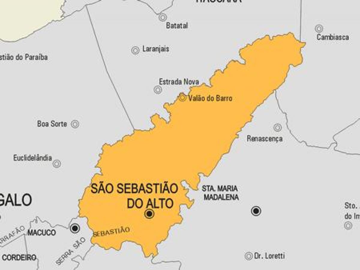 Карта Сан-Себасцьян-ДУ муніцыпалітэта Альта