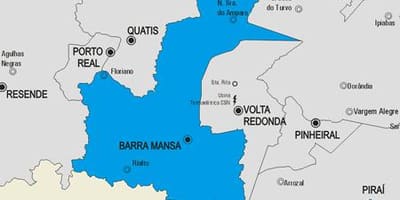Карта муніцыпалітэце Барра-Мансі