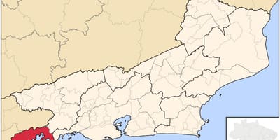 Карта ў горадзе баиа-ды-Ілля-Грандзі