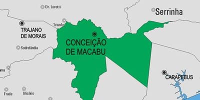 Карта Консейсан дэ Macabu муніцыпалітэт