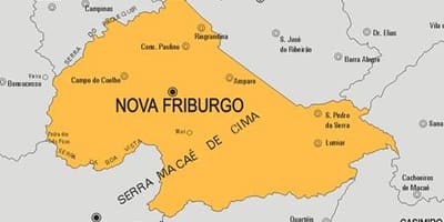 Карта муніцыпіі Nova Friburgo