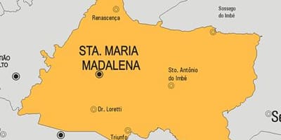 Карта муніцыпалітэта Санта-Марыя-Мадалена