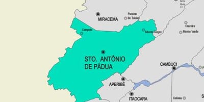 Карта Санту-Антоніу-дэ-муніцыпалітэт Pádua