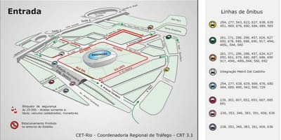 Карту стадыёна Жоао авеланжа ў энженьяне транспарту