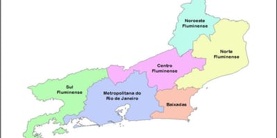 Карта mesoregions Рыа-дэ-Жанейра