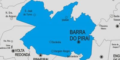 Карта Барра да Пираи муніцыпалітэт