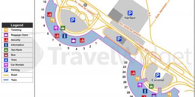 Карта тэрмінала аэрапорта Галеан