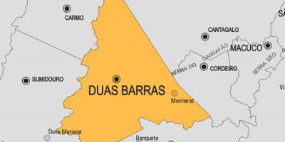 Карта муніцыпалітэта Дуа Баррас