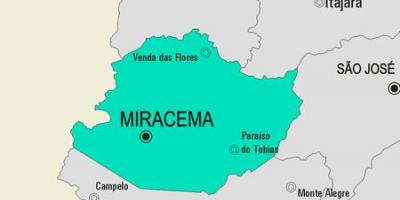 Карта муніцыпалітэта Мирасема