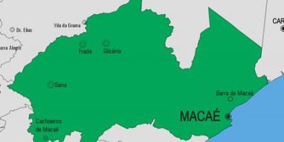 Карта муніцыпалітэтам Макаэ
