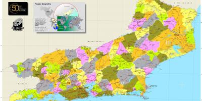 Карта муніцыпальных утварэнняў ў Рыа-дэ-Жанейра
