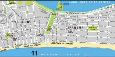 Карта пляжу Ипанема