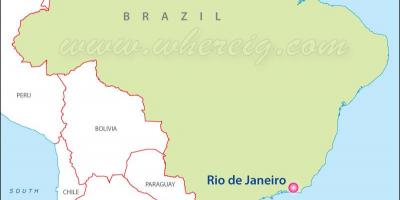 Карта Рыа-дэ-Жанейра ў Бразіліі